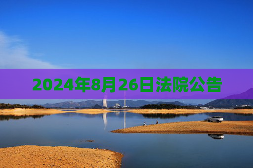 2024年8月26日法院公告