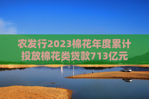 农发行2023棉花年度累计投放棉花类贷款713亿元