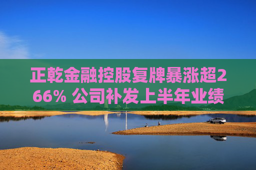 正乾金融控股复牌暴涨超266% 公司补发上半年业绩报告