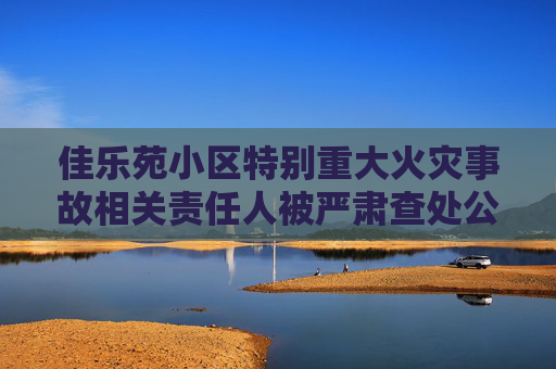 佳乐苑小区特别重大火灾事故相关责任人被严肃查处公安机关对10名涉案人员立案侦查纪检监察机关严肃问责55名公职人员