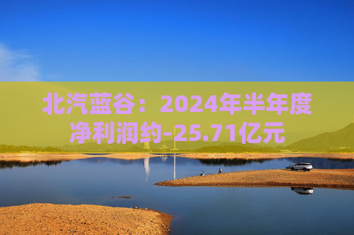 北汽蓝谷：2024年半年度净利润约-25.71亿元