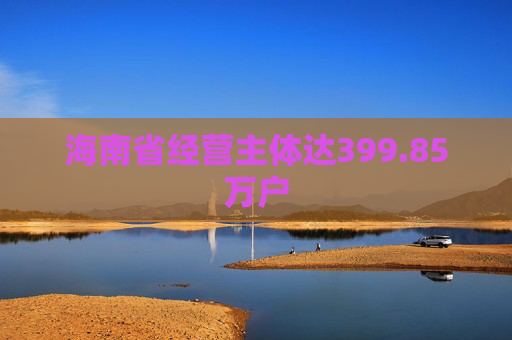 海南省经营主体达399.85万户