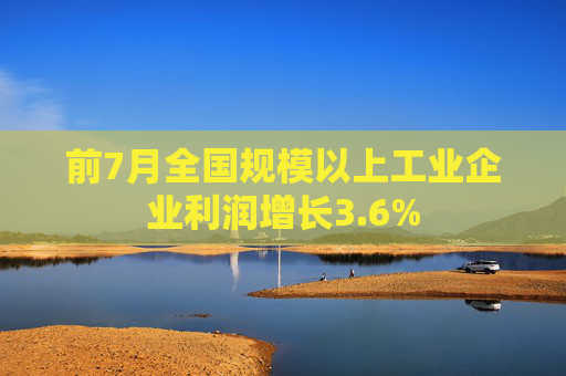 前7月全国规模以上工业企业利润增长3.6%