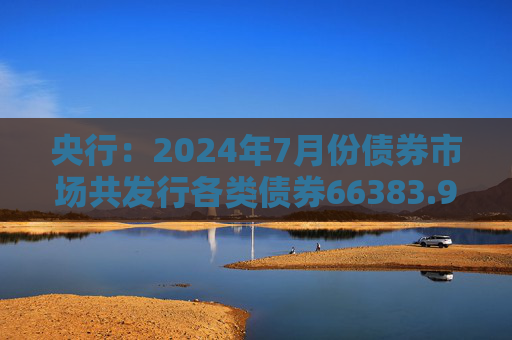 央行：2024年7月份债券市场共发行各类债券66383.9亿